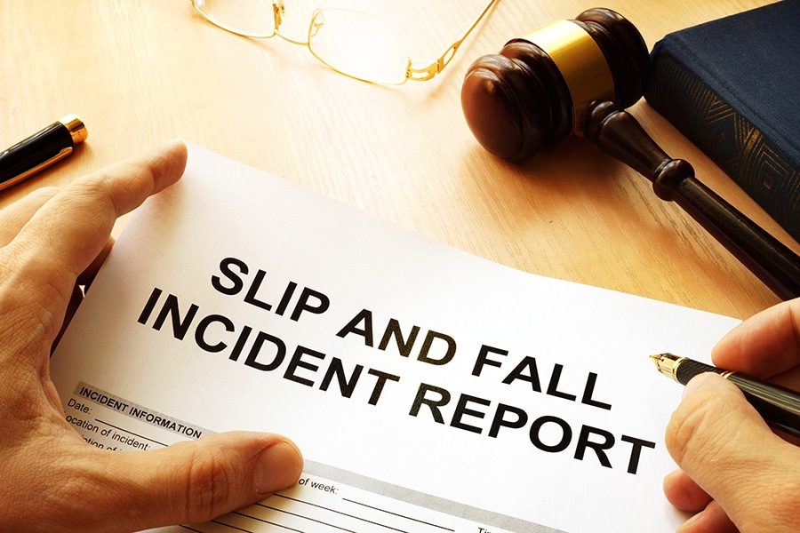 Slip and fall injury report
